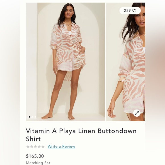 Cloth & Stone Pink Zebra Print Button Down Shirt - Picture 2 of 5